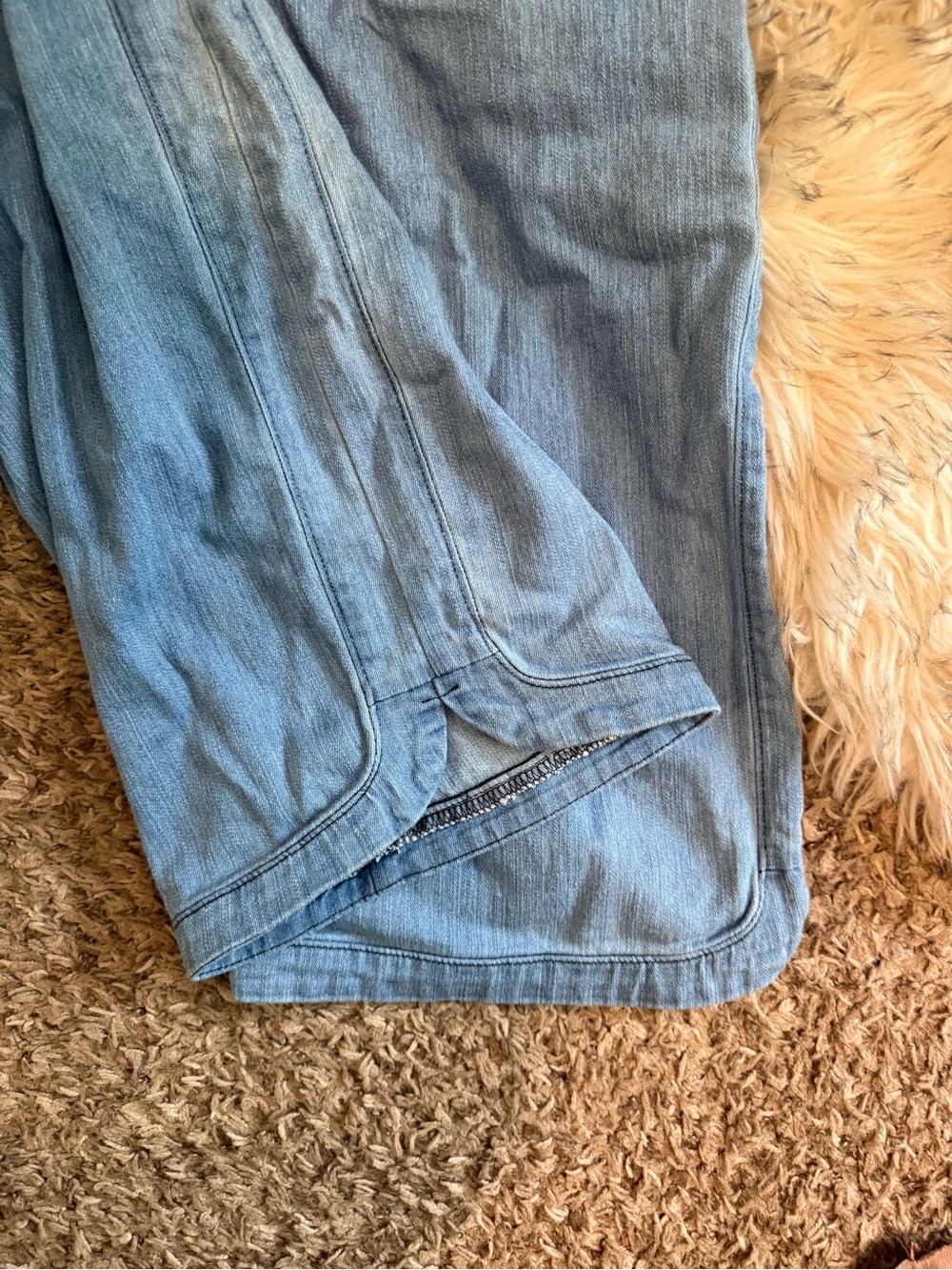 Three Bird Nest Light Blue Elastic Waist Pants - Picture 4 of 4